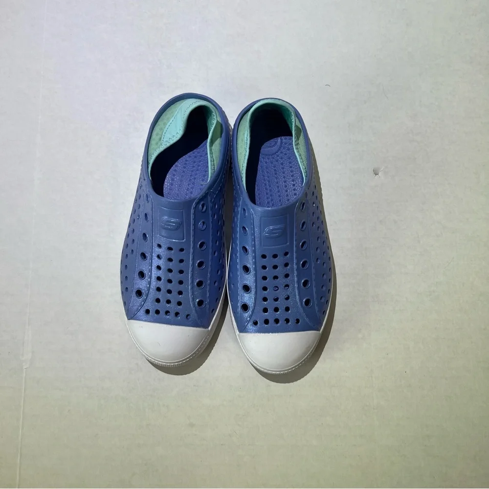 Skechers Foamies Blue Water‎ Shoes Slip On kids size 3 Aqua Beach Casual